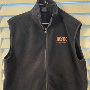 AC/DC Stiff Upper Lip Mens Large Fleece Vest--RARE--Pre Owned